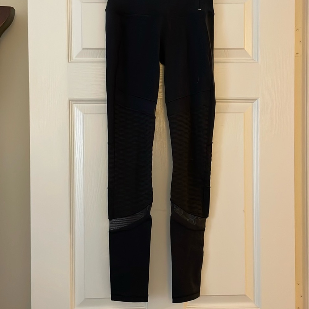 CALIA Women's Sheer Mesh/Black No Pocket Leggings (XS)